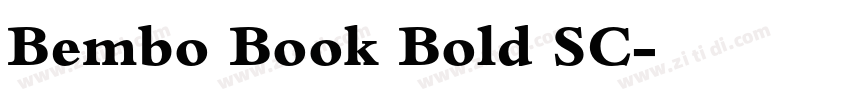 Bembo Book Bold SC字体转换